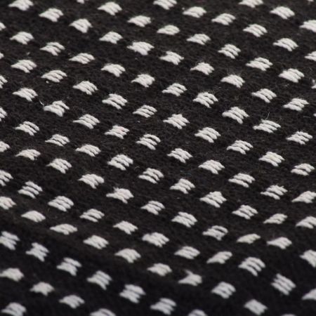 Throw Cotton Squares 125x150 cm Black