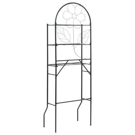 Toilet Rack Black 60x33x174 cm