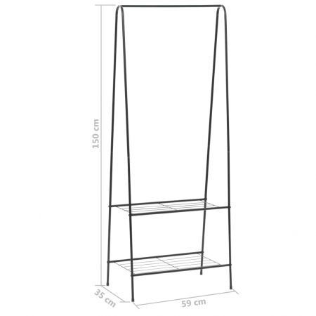 Clothes Rack 59x35x150 cm Black