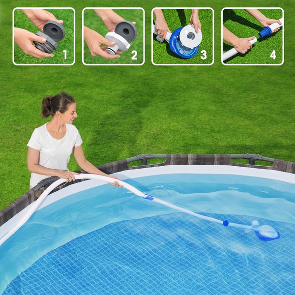 Bestway AquaSweeper Liquamatic Swimming Pool Cleaner Automatic Pool Vacuum for Above Ground Pools