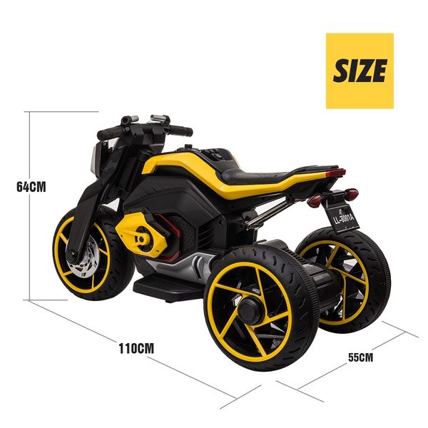 6V Kids Electric Ride On Motorcycle Triple Wheel Toy Motorbike