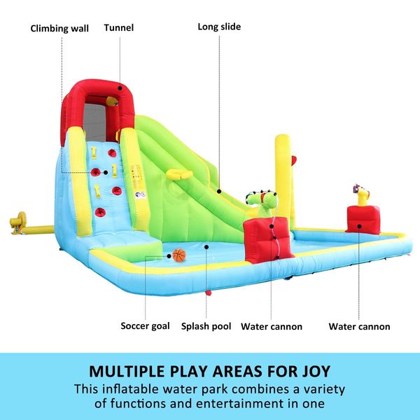 Inflatable Water Park Water Slide Jump Castle Pool Outdoor Toy Bouncer Play Centre 