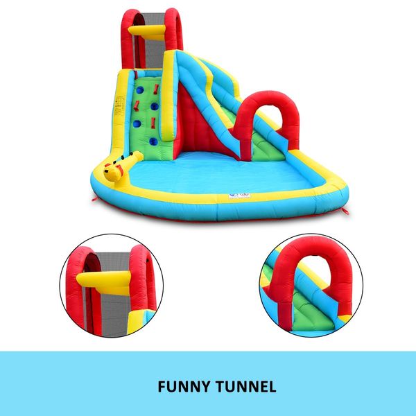 All in One Inflatable Water Park Water Slide Jump Castle Blow Up Pool Bouncer House For Kids