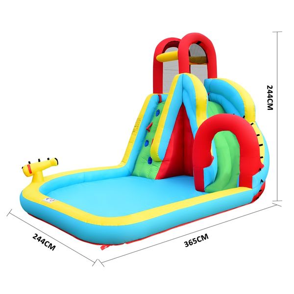 All in One Inflatable Water Park Water Slide Jump Castle Blow Up Pool Bouncer House For Kids