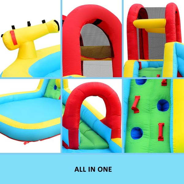 All in One Inflatable Water Park Water Slide Jump Castle Blow Up Pool Bouncer House For Kids