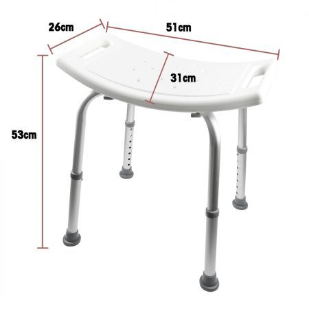 Medical Shower Chair Soft Pad Adjustable Height Bath Tub Bench Stool Seat AU HOT