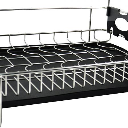 Stainless Steel Kitchen Dish Rack Dishrack Cup Dish Drainer Plate Tray Holder