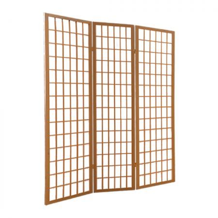 Levede 3 Panel Free Standing Foldable  Room Divider Privacy Screen  Wood Frame