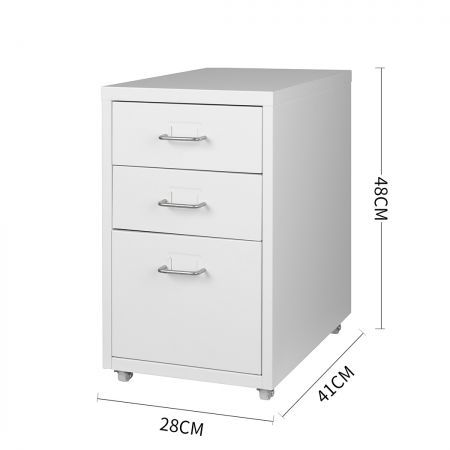 Metal Cabinet Storage Cabinets Folders Steel Study Office Organiser 3 Drawers