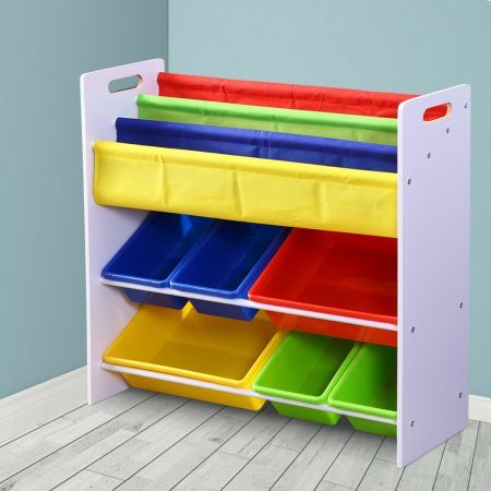 Levede 6 Bins Kids Toy Box Bookshelf Organiser Display Shelf Storage Rack Drawer