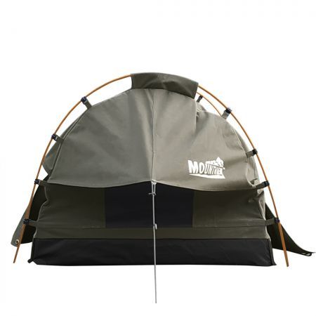 Mountview King Single Swag Camping Swags Canvas Dome Tent Free Standing Grey