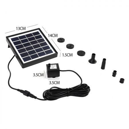 Solar Fountain Water Pump Kit Pond Pool Submersible Outdoor Garden 1.5W