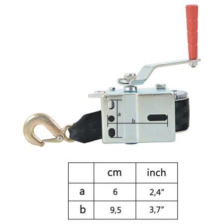 Hand Winch with Strap 360 kg