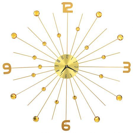 Wall Clock Metal 70 cm Golden