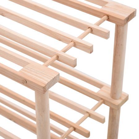 3-Tier Shoe Rack Solid Fir Wood