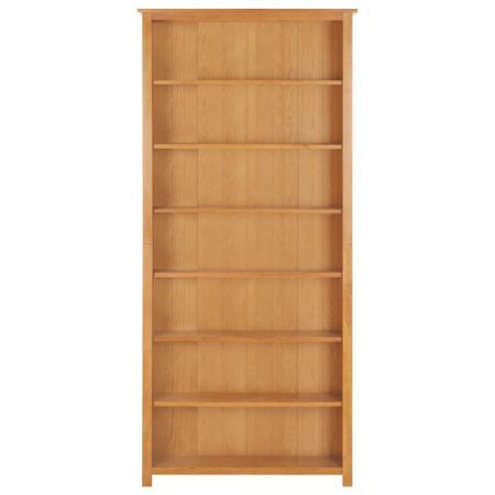 6-Tier Bookcase 90x22.5x200 cm Solid Oak Wood