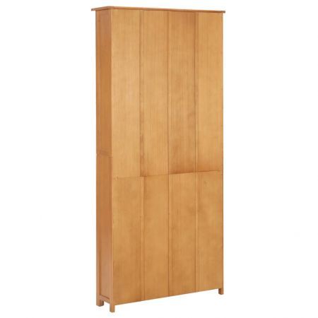 6-Tier Bookcase 90x22.5x200 cm Solid Oak Wood