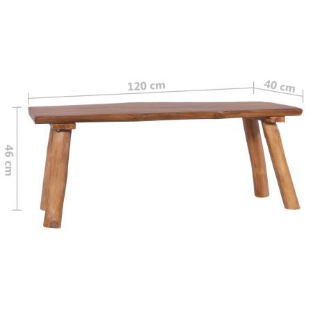 Garden Bench 120 cm Solid Teak Wood