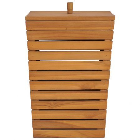 Laundry Basket 30x30x45 cm Solid Teak Wood