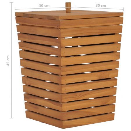 Laundry Basket 30x30x45 cm Solid Teak Wood