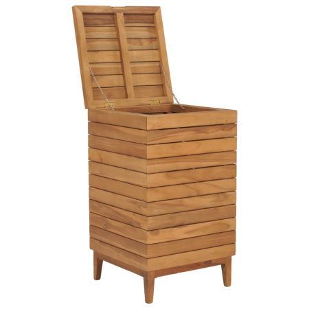 Laundry Basket 40x40x70 cm Solid Teak Wood