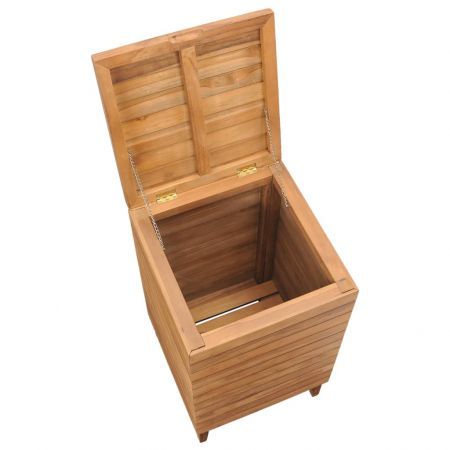 Laundry Basket 40x40x70 cm Solid Teak Wood