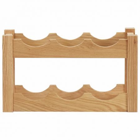 Wine Rack for 6 Bottles 37x21x21 cm Solid Oak Wood