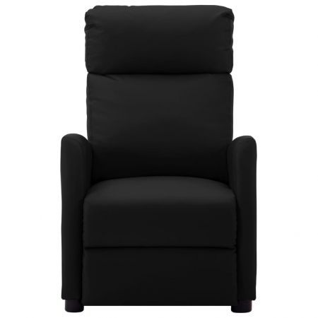 Massage Reclining Chair Black Faux Leather