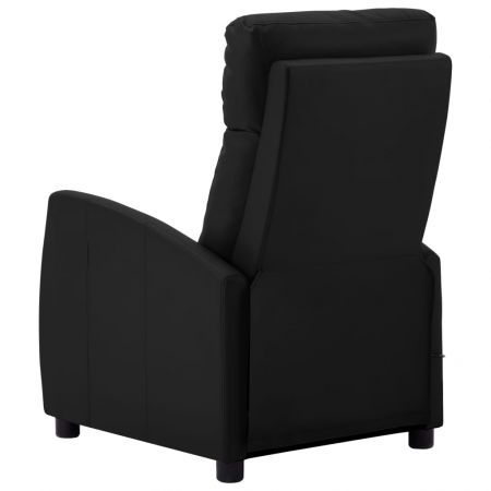 Massage Reclining Chair Black Faux Leather