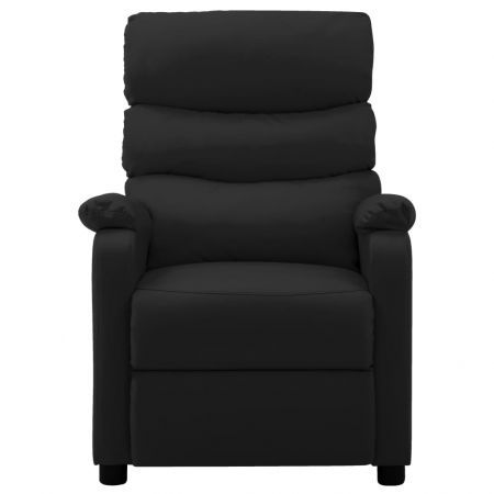 Reclining Chair Black Faux Leather