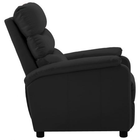 Reclining Chair Black Faux Leather