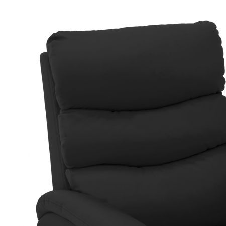 Reclining Chair Black Faux Leather