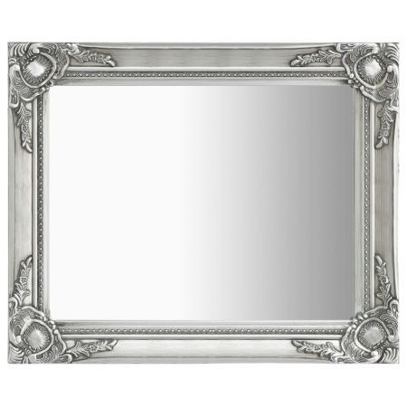 Wall Mirror Baroque Style 50x60 cm Silver