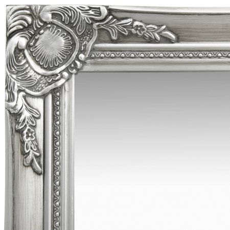 Wall Mirror Baroque Style 50x60 cm Silver