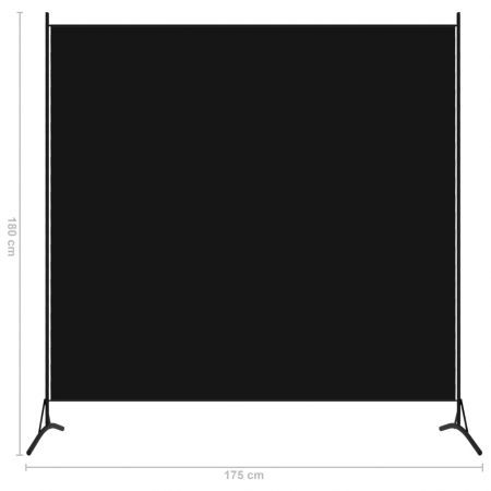 1-Panel Room Divider Black 175x180 cm