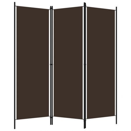 3-Panel Room Divider Brown 150x180 cm