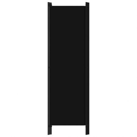 3-Panel Room Divider Black 150x180 cm