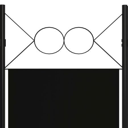 3-Panel Room Divider Black 120x180 cm