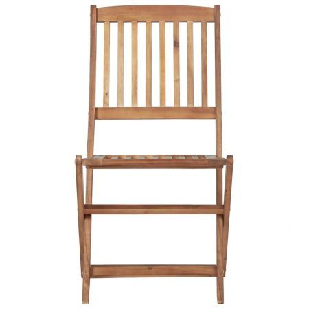 Folding Outdoor Chairs 2 pcs Solid Acacia Wood