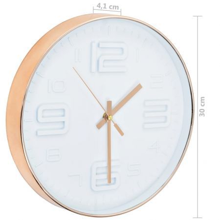 Wall Clock Copper Look 30 cm