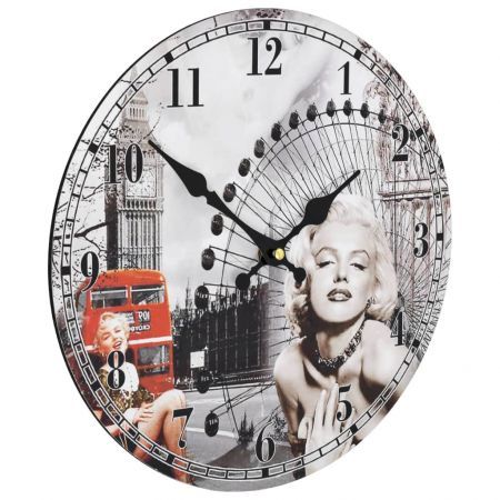 Vintage Wall Clock Marilyn Monroe 30 cm