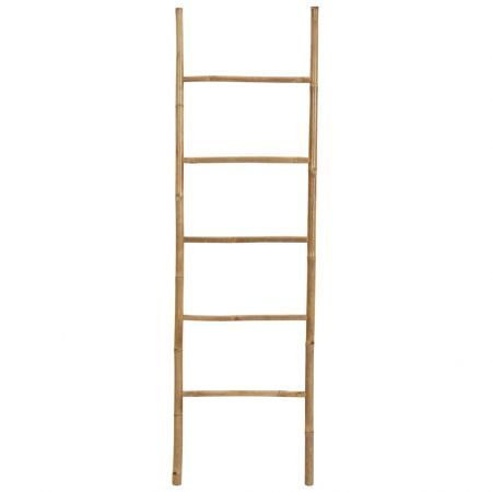 Towel Ladder with 5 Rungs 170 cm Bamboo