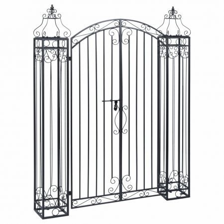 Ornamental Garden Gate Wrought Iron 122x20.5x160 cm