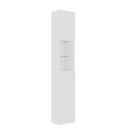 Bathroom Cabinet White 32x25.5x190 cm Chipboard
