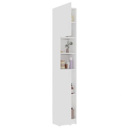 Bathroom Cabinet White 32x25.5x190 cm Chipboard