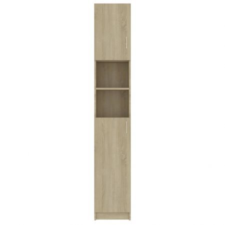 Bathroom Cabinet Sonoma Oak 32x25.5x190 cm Chipboard