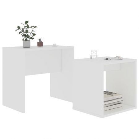 Coffee Table Set White 48x30x45 cm Chipboard