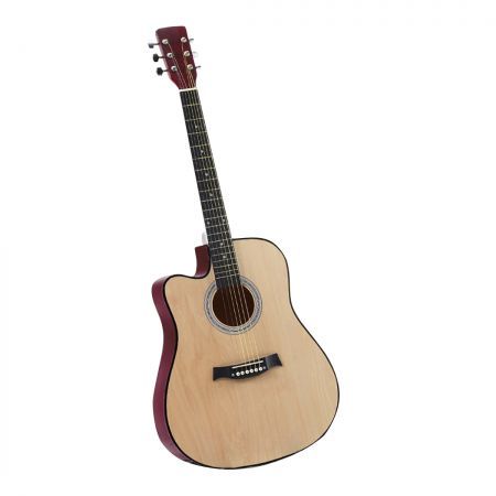 BoPeep 38 Inch Wooden Folk Acoustic Guitar Classical Cutaway Steel String w/ Bag