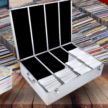 1000 Discs Aluminium CD DVD Cases Bluray Lock Storage Box Organizer Free Inserts