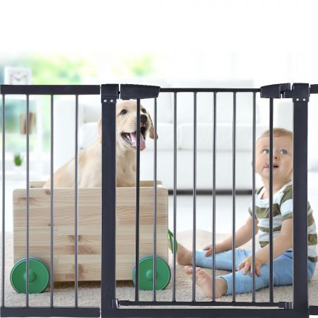 Baby Kids Pet Safety Security Gate Stair Barrier Doors Extension Panels 30cm BK